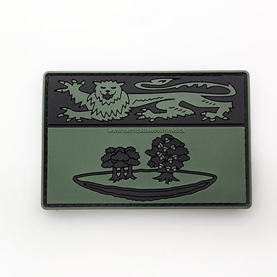 PVC Morale Patch - Provincial Flag - 2"x3" - Prince Edward Island - Black & OD Green