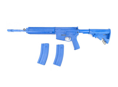 Blue Training Carbine - Plastic - AR15 Platform - Fixed Stock - c/w 2 Detachable Magazine - PAL required for purchase
