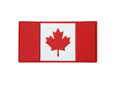 PVC Morale Patch - Canadian Flag - Red & White 2"x4"
