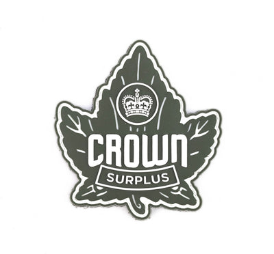 PVC Morale Patch - Custom Design for Crown Surplus Drumheller - OD/White (NOT AVAILABLE FOR DIRECT PURCHASE)