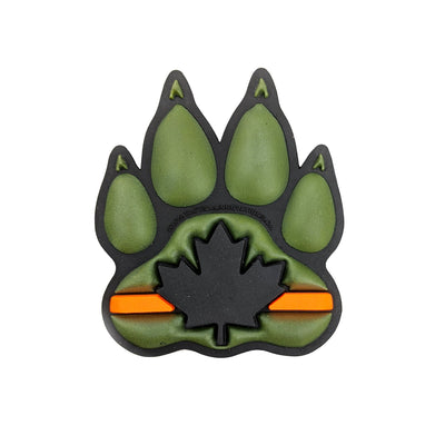 PVC Morale Patch - K9 Thin Orange Line - Version 1 - Black & OD green 2"x2.375"