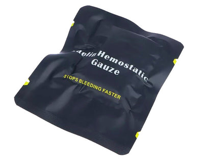Z-Folded Hemostatic Gauze - Kaolin Embedded Dressing - 3"x 145" - FDA approved - Sterile