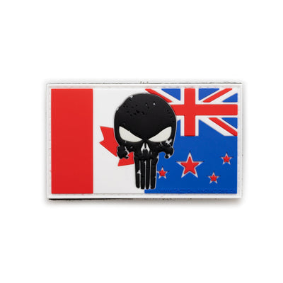 PVC Morale Patch - 2"x3.5" Canadian/New Zealand - GLOW