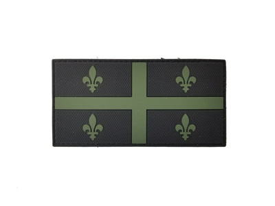 PVC Morale Patch - Provincial Flag- 2"x4" Quebec - Black & OD Green - Out of Stock