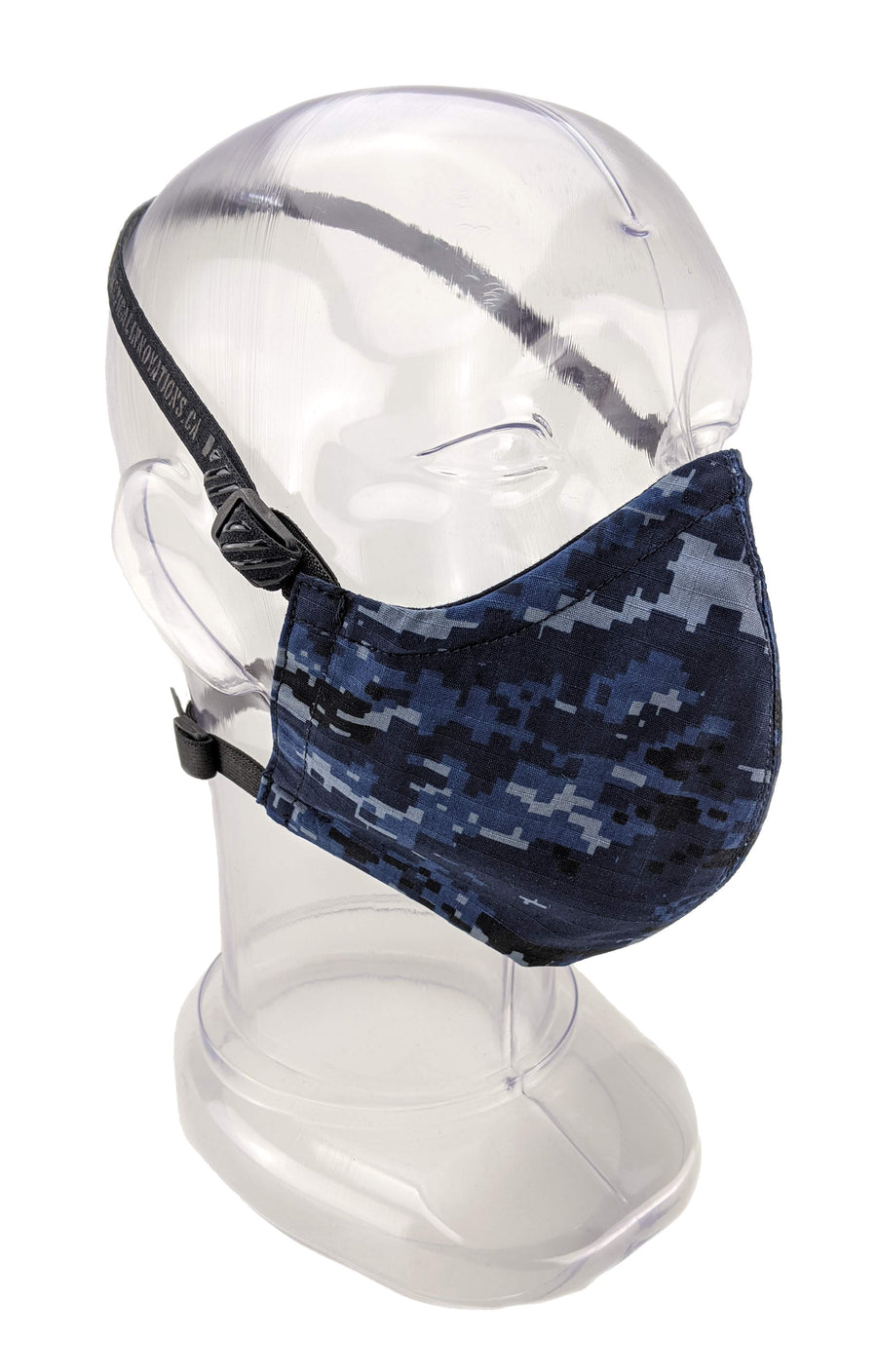 Premium GEN 2 Face Mask - Reusable 2-Ply Fabric - Digital Navy Blue Camo