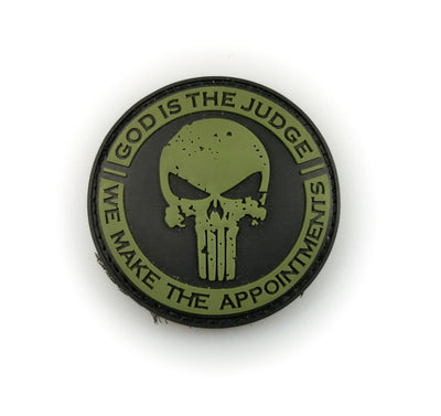 PVC Morale Patch - Circular Punisher - Military Green