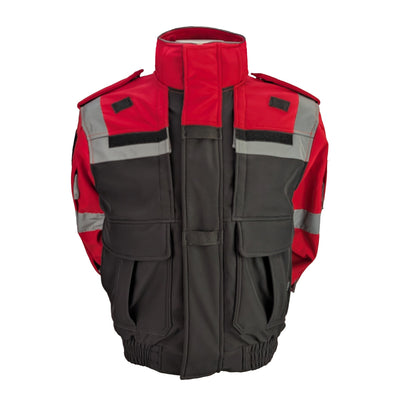 TIC OEM - 5in1 Duty Jacket - Soft Shell - Black/Red & Reflective