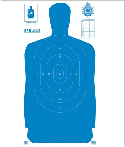 B27F Blue Silhouette Target - 35"x45" FULL Wrap-a-round Outdoor Range Targets - EMAIL FOR QUOTE