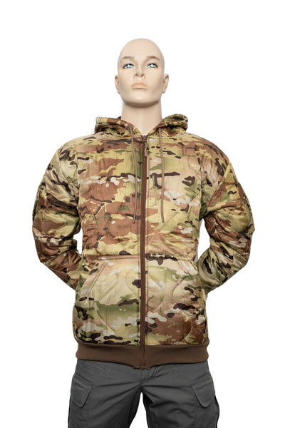 Quilted Poly Filled Hoodie Jacket - AKA Woobie - Multicam Classic