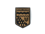 PVC Morale Patch -Provincial Shield - NORTHWEST TERRITORIES BLACK & TAN