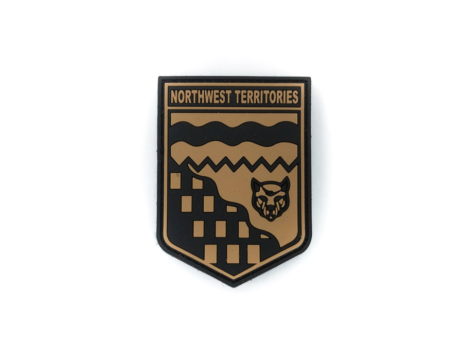 PVC Morale Patch -Provincial Shield - NORTHWEST TERRITORIES BLACK & TAN