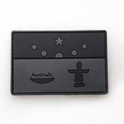 PVC Morale Patch - Provincial Flag - 2"x3" - Nunavut - Black & Grey