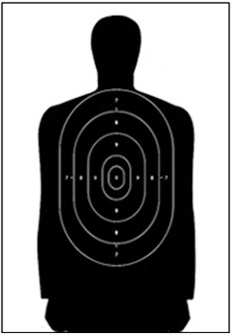 B27S Black Silhouette Target - 23" X 35" (25pack)