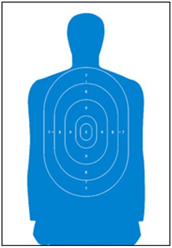 B27S Blue Silhouette Target - 23" X 35" (25pack)