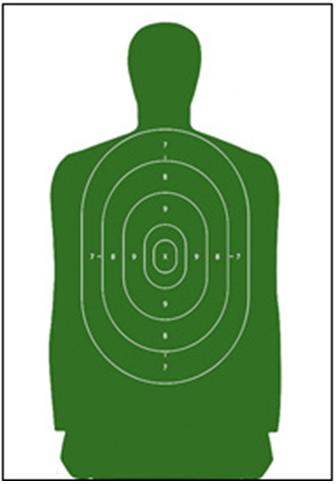 B27S Green Silhouette Target - 23" X 35" (25pack)
