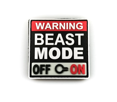 PVC Morale Patch - Warning Beast Mode ON - Glow in the Dark