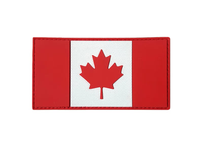 PVC Morale Patch - Canadian Flag - Red & White 2"x4"