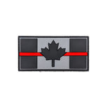 PVC Morale Patch - Canadian Thin Red Line - 1"x2" Supporting Fire Rescue (2pcs) - image 3