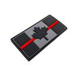 PVC Morale Patch - Canadian Thin Red Line - 1"x2" Supporting Fire Rescue (2pcs) - image 2
