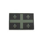PVC Morale Patch - Provincial Flag- 2"x3" Quebec - Black & OD Green
