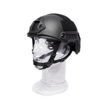 FAST BALLISTIC HELMET (NIJ-LEVEL-IIIA) - BLACK - WITH RAILS - Call to place order 1-866-880-3359