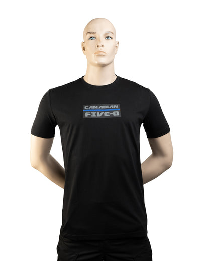 TIC Premium T-Shirt (CANADIAN FIVE-0) Thin-Blue-Line - Quick Drying / Heat Dissipating Fabric