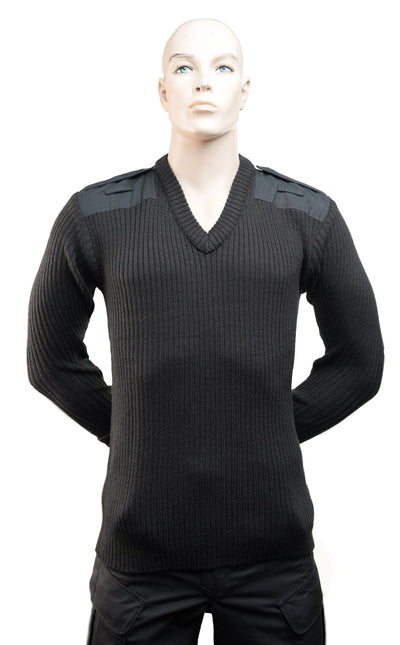 Knitted Commando Sweater - Black
