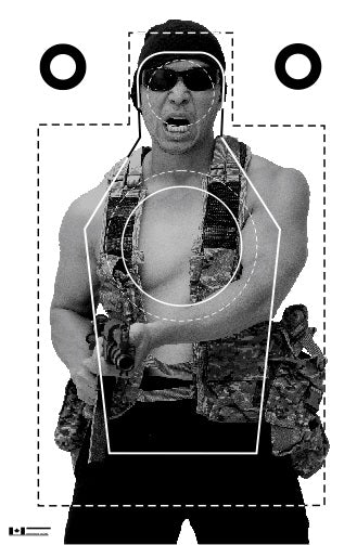 IALEFI-QR-(F) Silhouette 25"x45" Target (25pack)