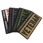 PVC Morale Patch - Canadian Forces Veteran - Red White Black 2"x4"
