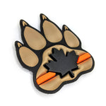 PVC Morale Patch - K9 Thin Orange Line - Version 1 - Black & Tan 2"x2.375"