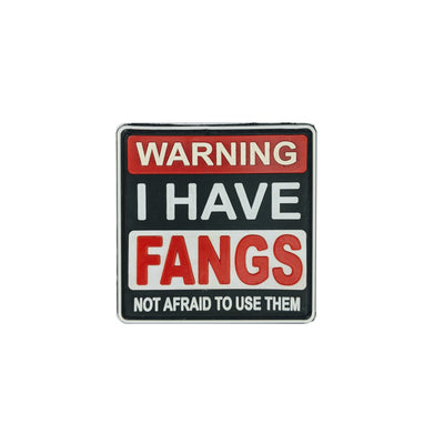 PVC Morale Patch - Warning I HAVE FANGS