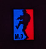PVC Morale Patch - MLD - Major League Door Kicker (2"x3") - Glow in the Dark