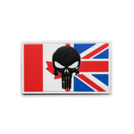 PVC Morale Patch - 2"x3.5" Canadian/United Kingdom - GLOW