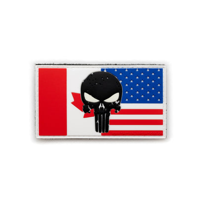 PVC Morale Patch - 2"x3.5" Canadian/American - GLOW