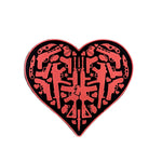 PVC Morale Patch - Full Heart - 3.75" x 3.75" Glow in the Dark