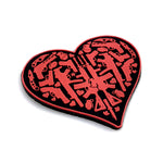 PVC Morale Patch - Full Heart - 3.75" x 3.75" Glow in the Dark