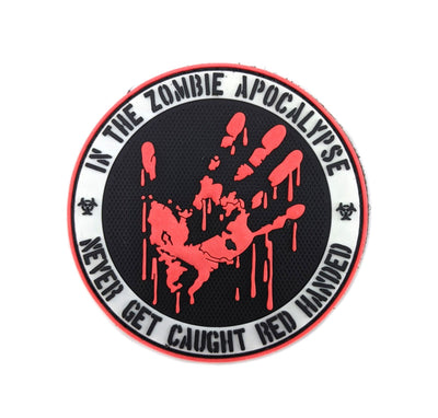 PVC Morale Patch - Red Handed - (Glow in the Dark)