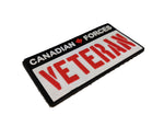 PVC Morale Patch - Canadian Forces Veteran - Red White Black 2"x4"