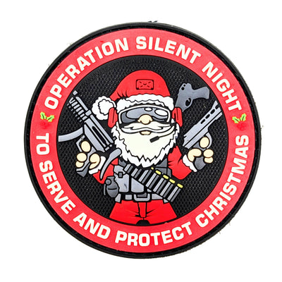PVC Morale Patch - Christmas - Operation Silent Night (3.5") - Glow in the dark