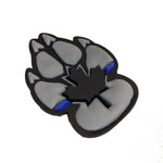 PVC Morale Patch - K9 Thin Blue Line - Version 2 - Black & Grey 2"x2.75" - image 2