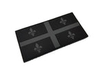 PVC Morale Patch - Provincial Flag- 2"x4" Quebec - Black & Grey