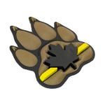 PVC Morale Patch - K9 Thin Yellow Line - Version 1 - Black & Tan 2"x2.375"