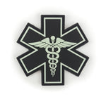 PVC Morale Patch - EMS Star of Life - Dual Snake - Glow in the dark
