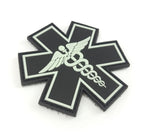PVC Morale Patch - EMS Star of Life - Dual Snake - Glow in the dark