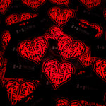 PVC Morale Patch - Full Heart - 3.75" x 3.75" Glow in the Dark