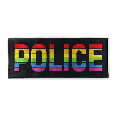 Morale Patch - Embroidered POLICE 4" x 10" POLICE - Pride