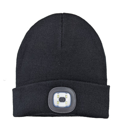 Wool Toque with IPX6 LED Headlamp
