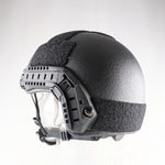 FAST BALLISTIC HELMET (NIJ-LEVEL-IIIA) - BLACK - WITH RAILS - Call to place order 1-866-880-3359