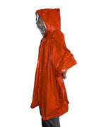 Ultra light Hypothermia Poncho - Orange / Heat Reflective Coating