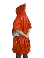 Ultra light Hypothermia Poncho - Orange / Heat Reflective Coating